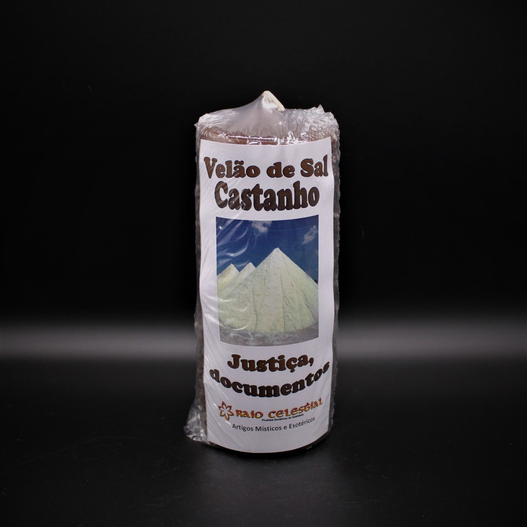 Vela de Sal Castanho 14x6cm