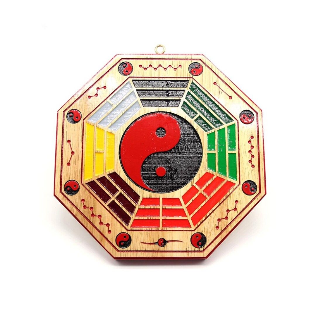 Bagua Madeira Colorida 18,50cm