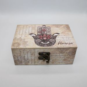 Caixa retangular Mao de Fatima 15x10x7cm