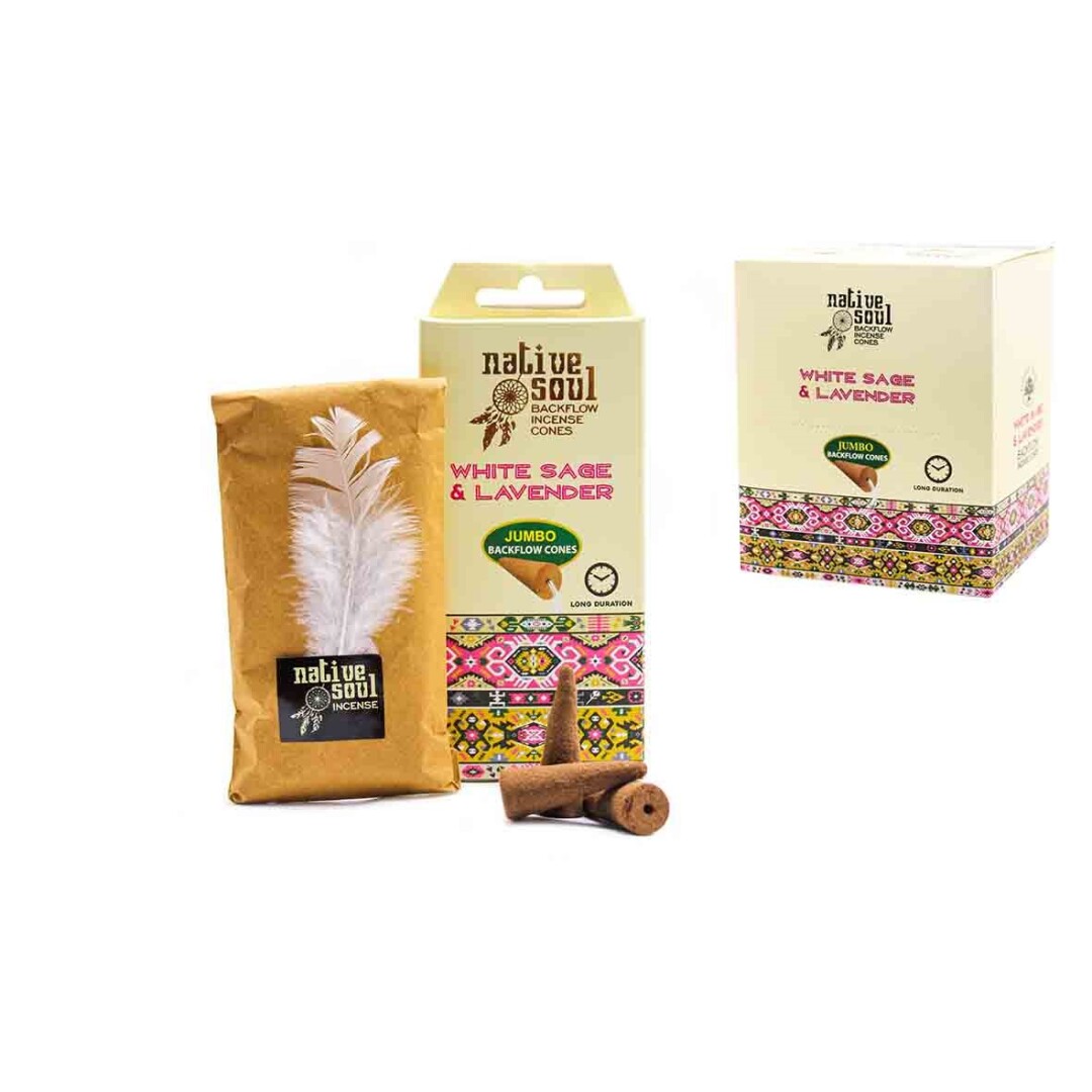 Inc. Cone Nat. Soul White Sage/Lavender (12 und)