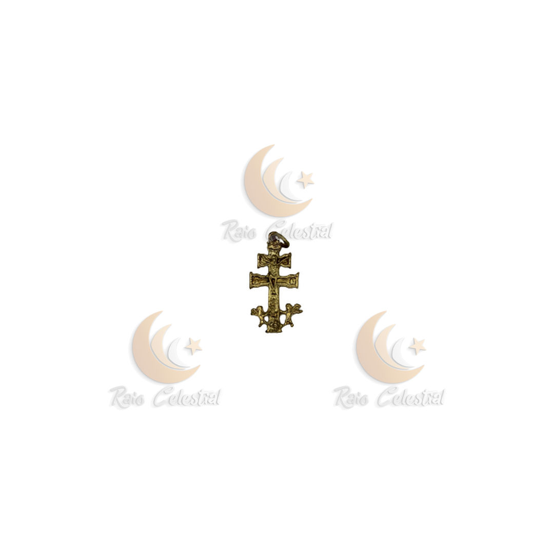 Cruz de Caravaca dourada 2,5cm