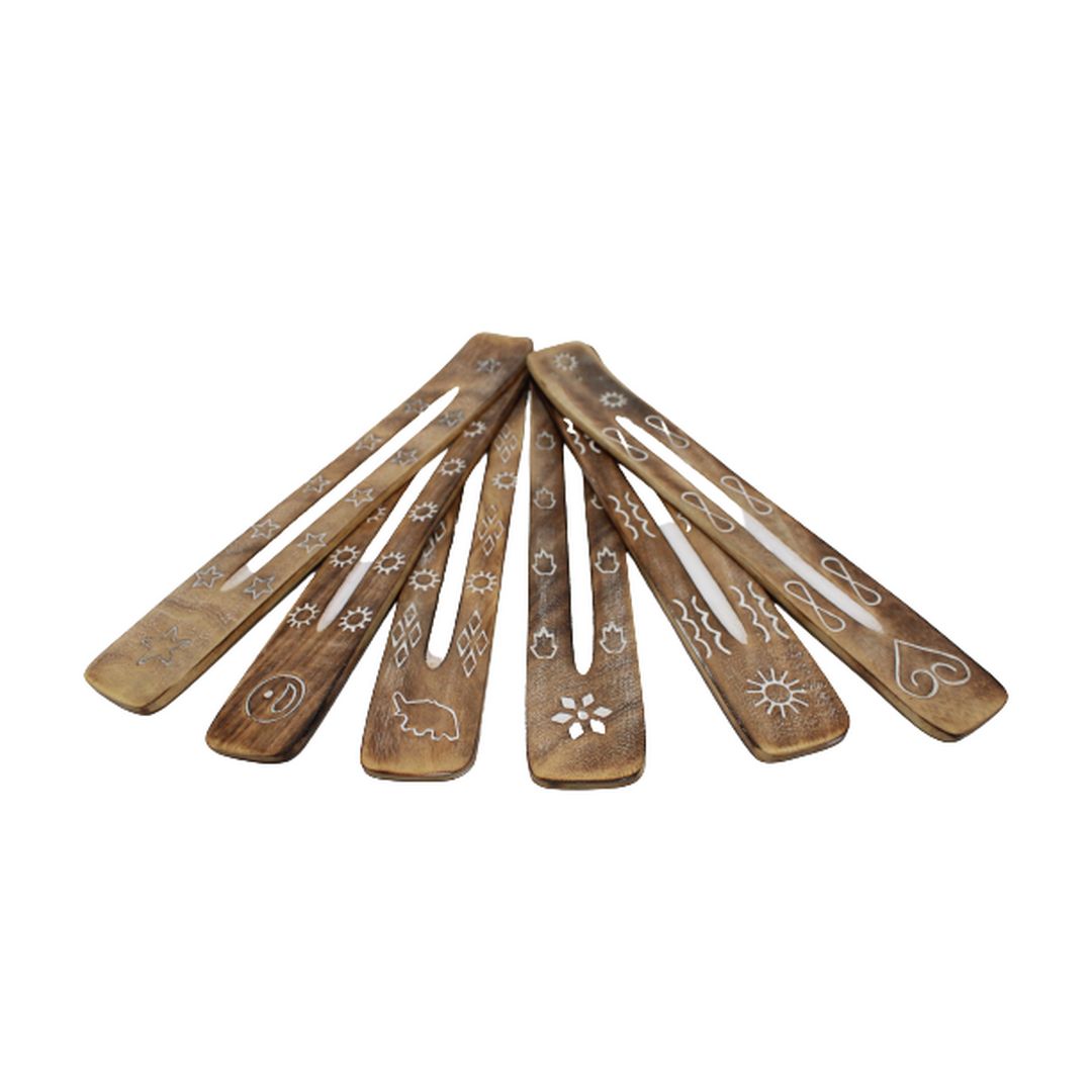 Porta Incenso Madeira 26x4cm (6und)