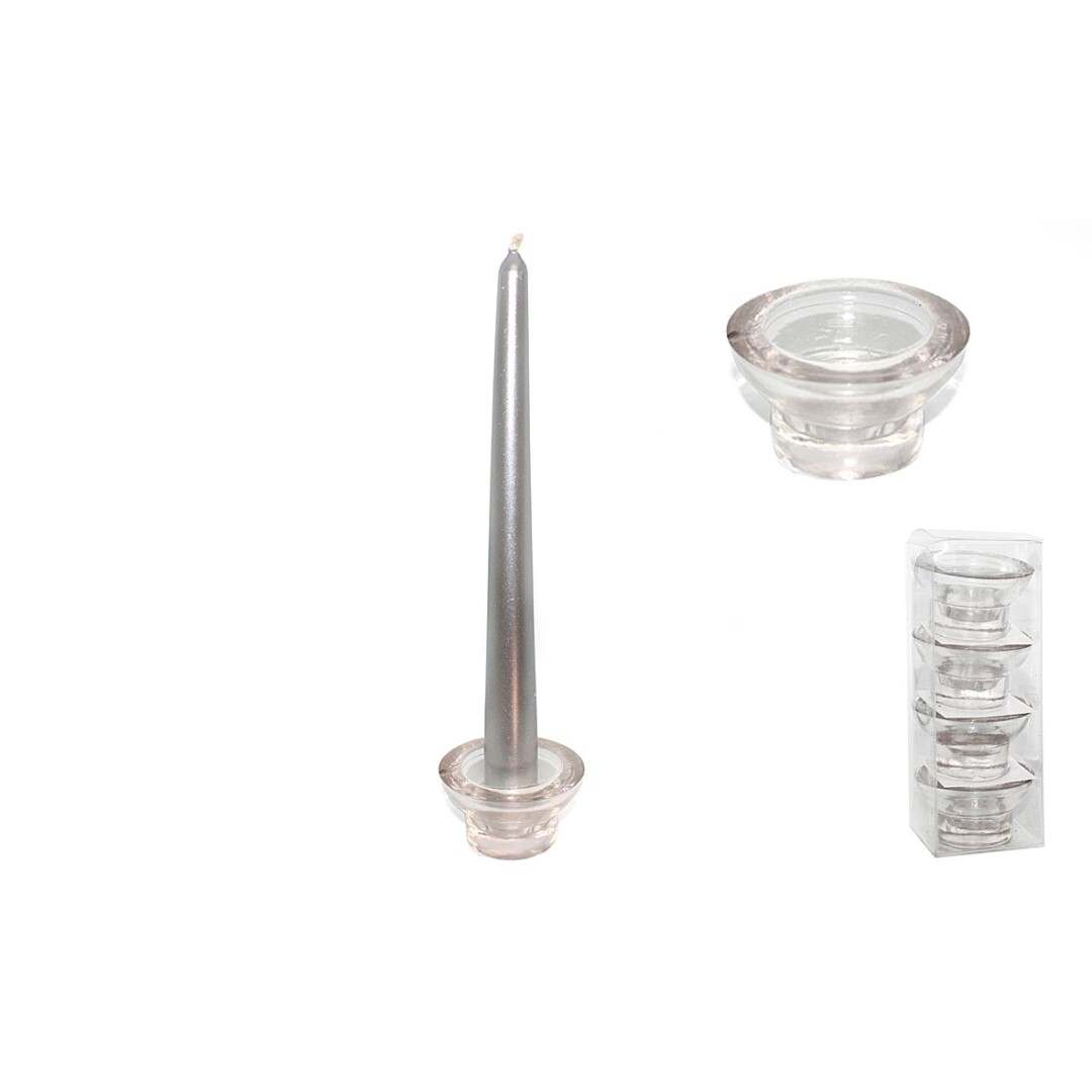 Porta Velas Vidro 6x3,5cm