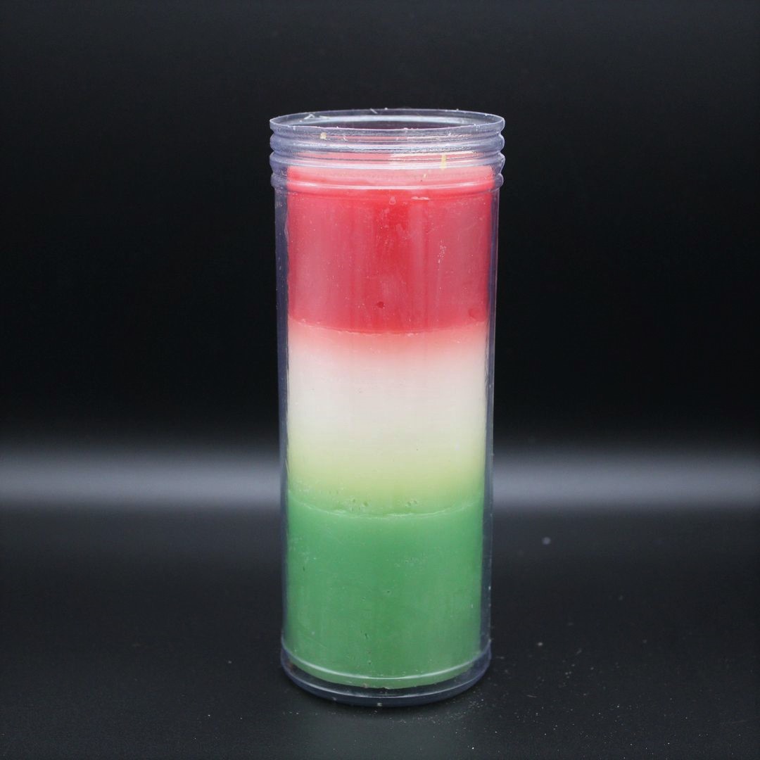 Vela Copo Vermelho/Branco/Verde