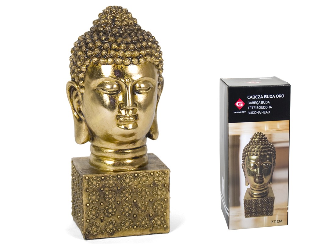 Cabeca Buda Ouro 27cm