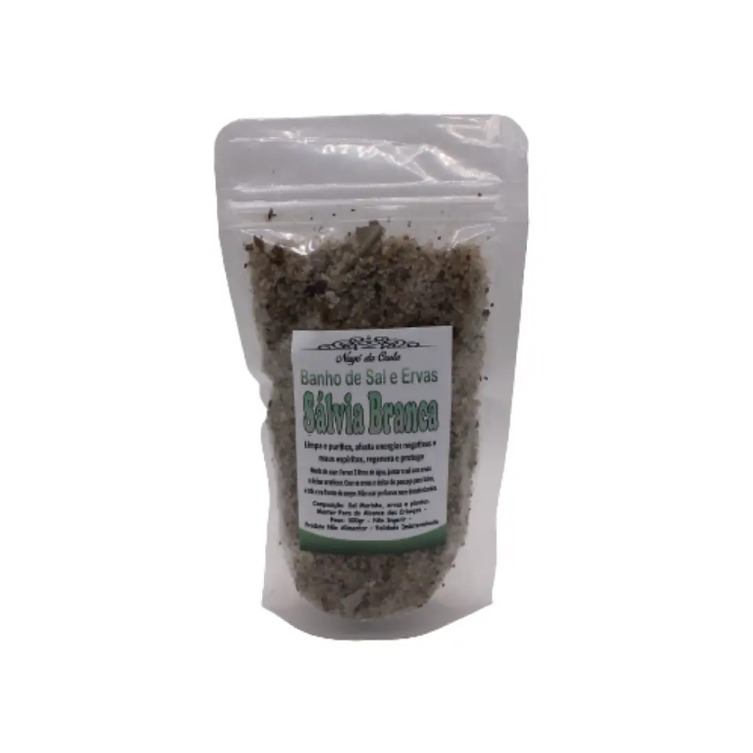 Banho Sal e Ervas Sálvia Branca 300gr