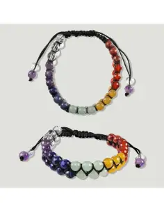 Pulseira Chackra ZigZag Dupla Bola 6mm