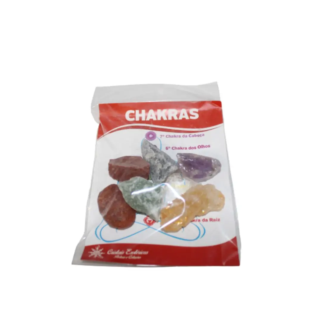 Kit 7 Chakras Pedras em Bruto (Tam. M)