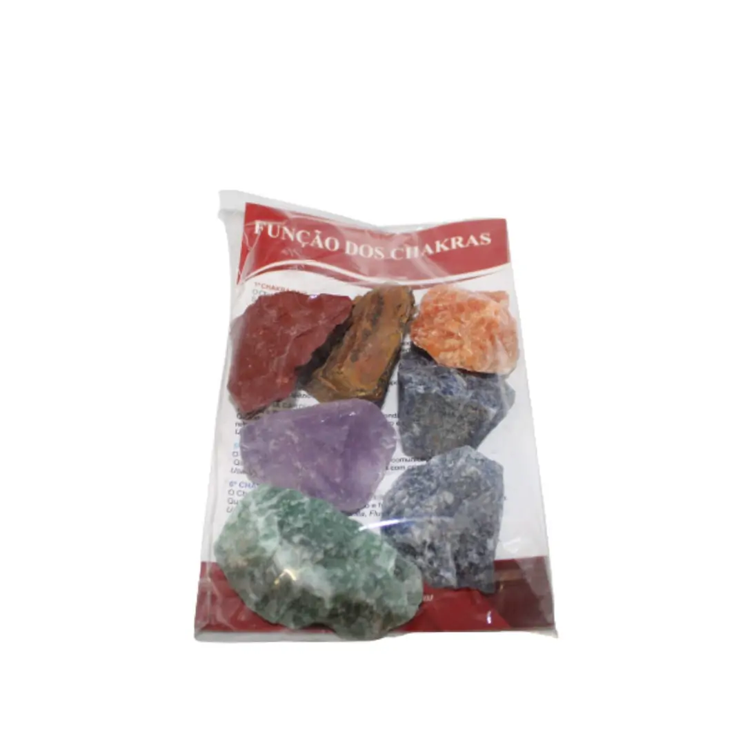 Kit 7 Chakras Pedras em Bruto (Tam. G)