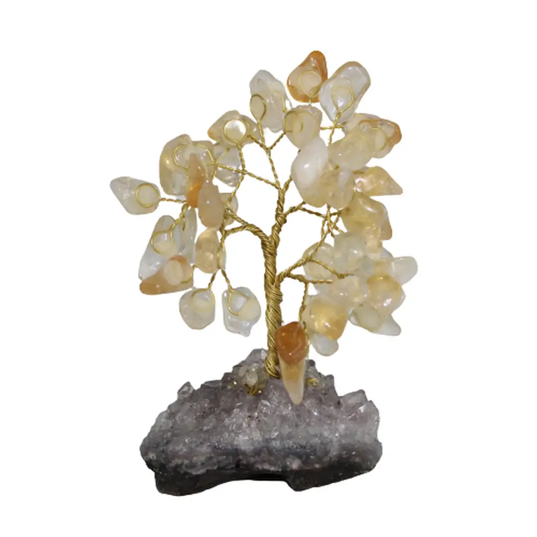 Arvore de Citrino com Base de Ametista