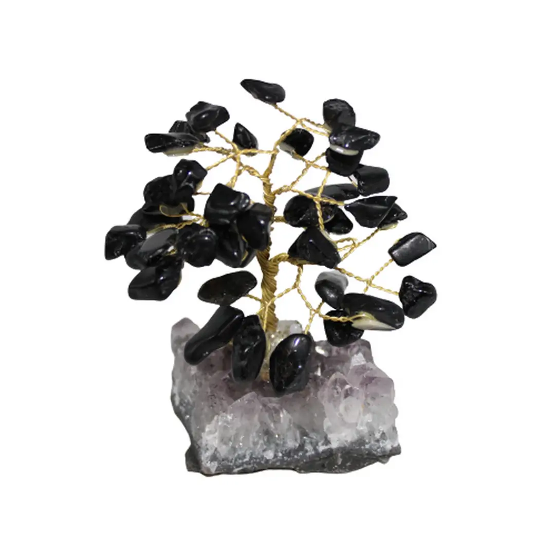 Arvore de Turmalina com Base de Ametista