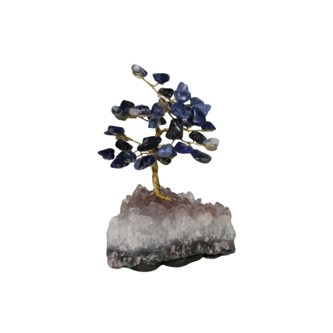Arvore de Sodalita com Base de Ametista 12 cm