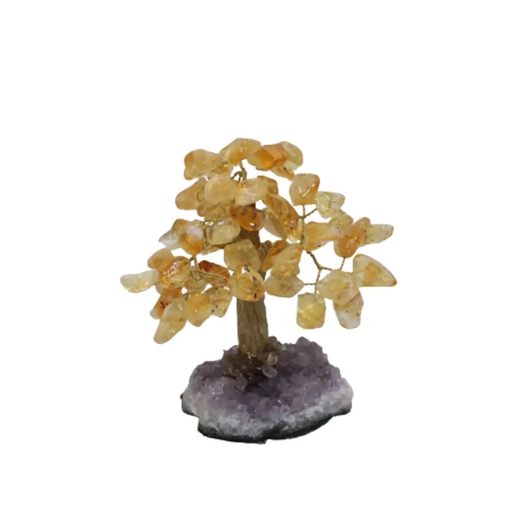 Arvore de Citrino c/ Tronco Grosso e Base Ametista