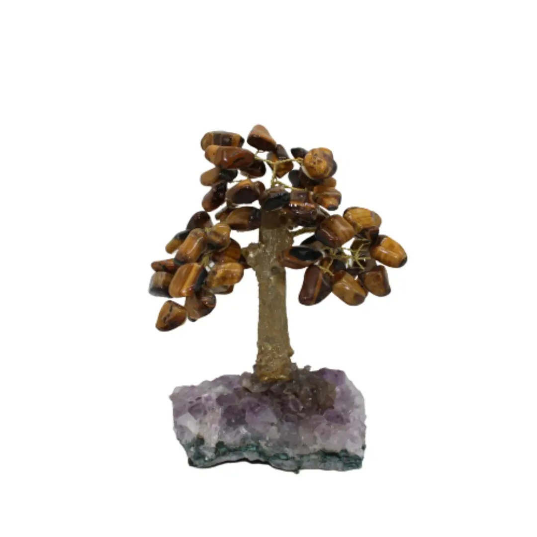 Arvore de Olho Tigre c/ Tronco Grosso e Base Ametista