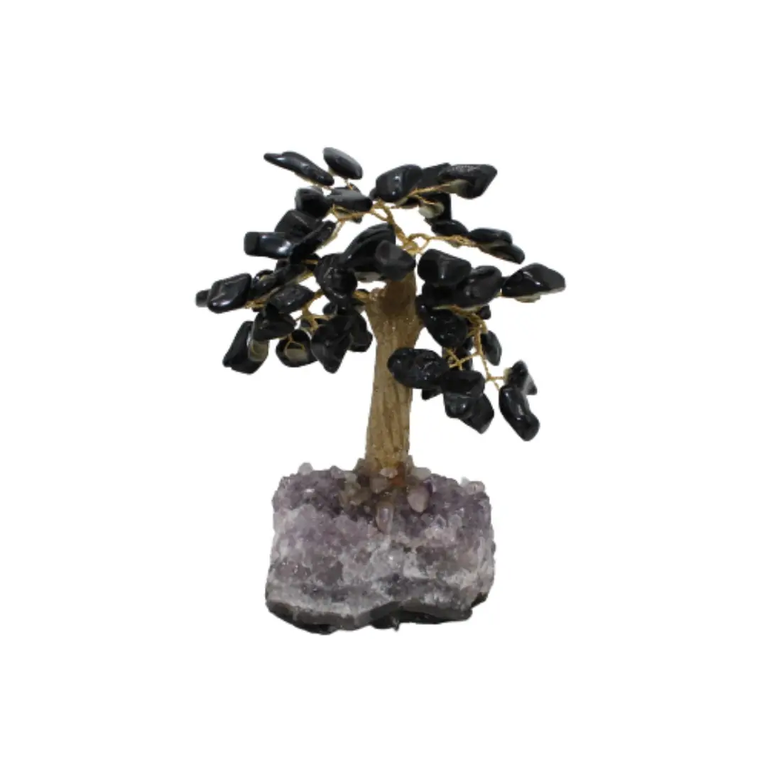 Arvore de Turmalina c/ Tronco Grosso e Base Ametista