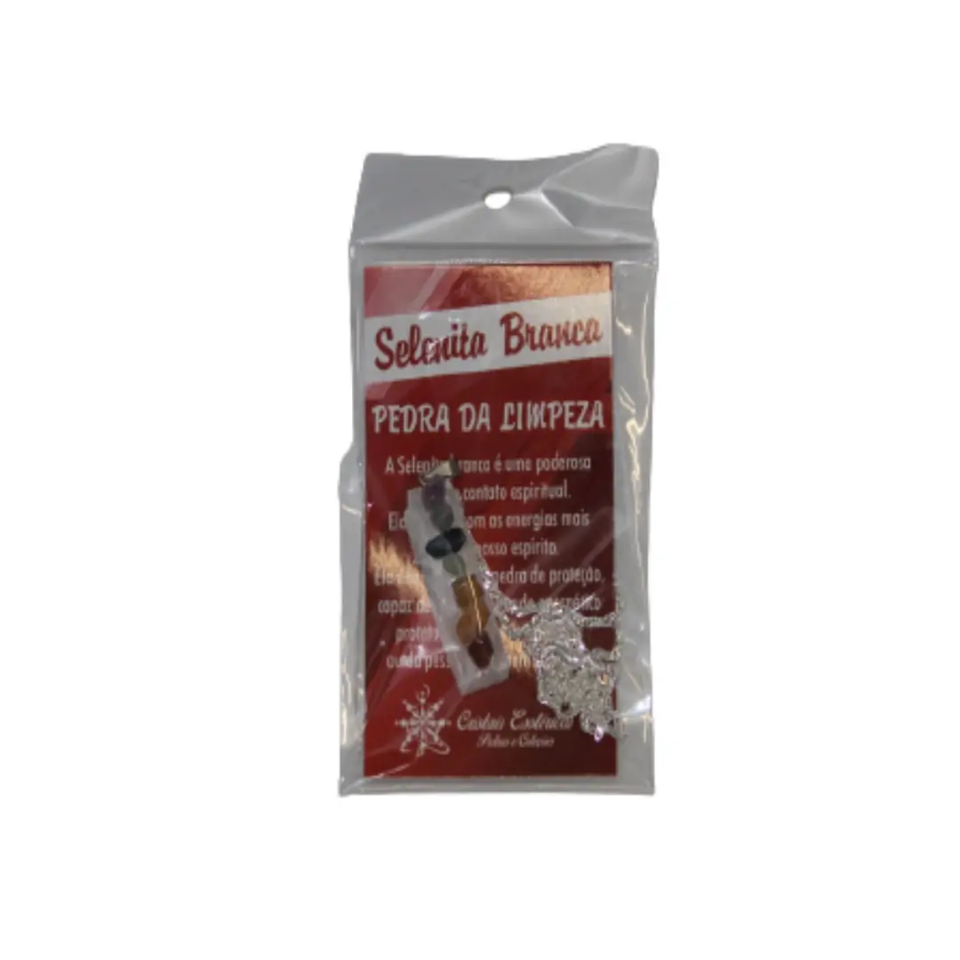 Ping. 7 Chakras Selenite c/Corrente e Pagela