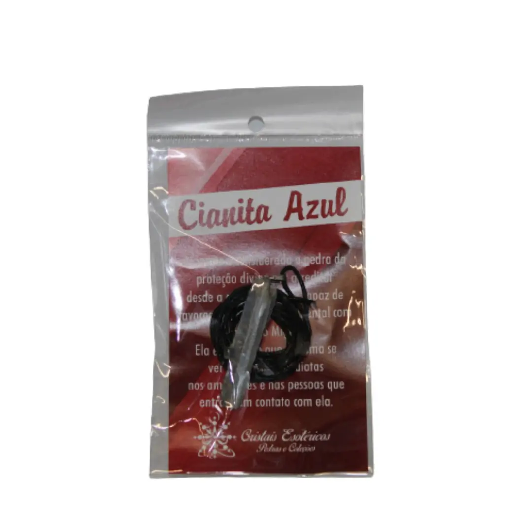 Ping. Bruto Cianita Azul c/ Cordão e Pagela