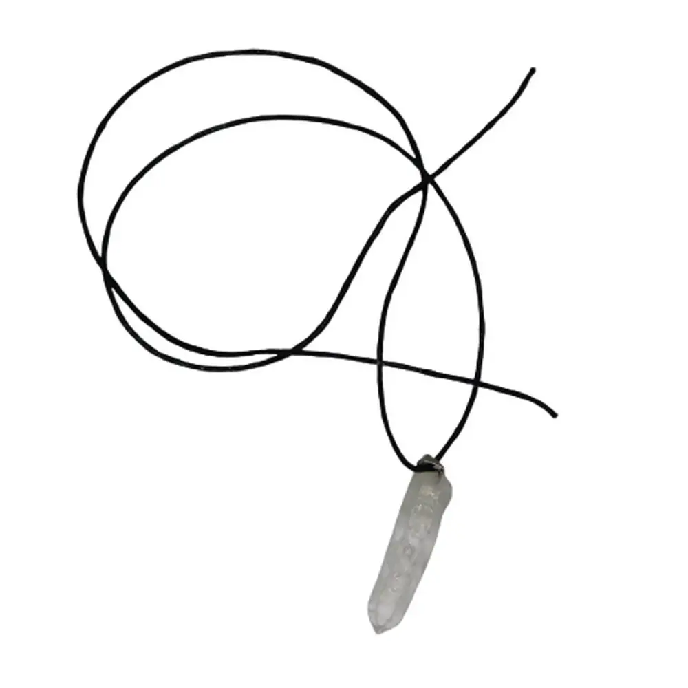 Pingente Bruto de Cristal Laser c/ Cordão