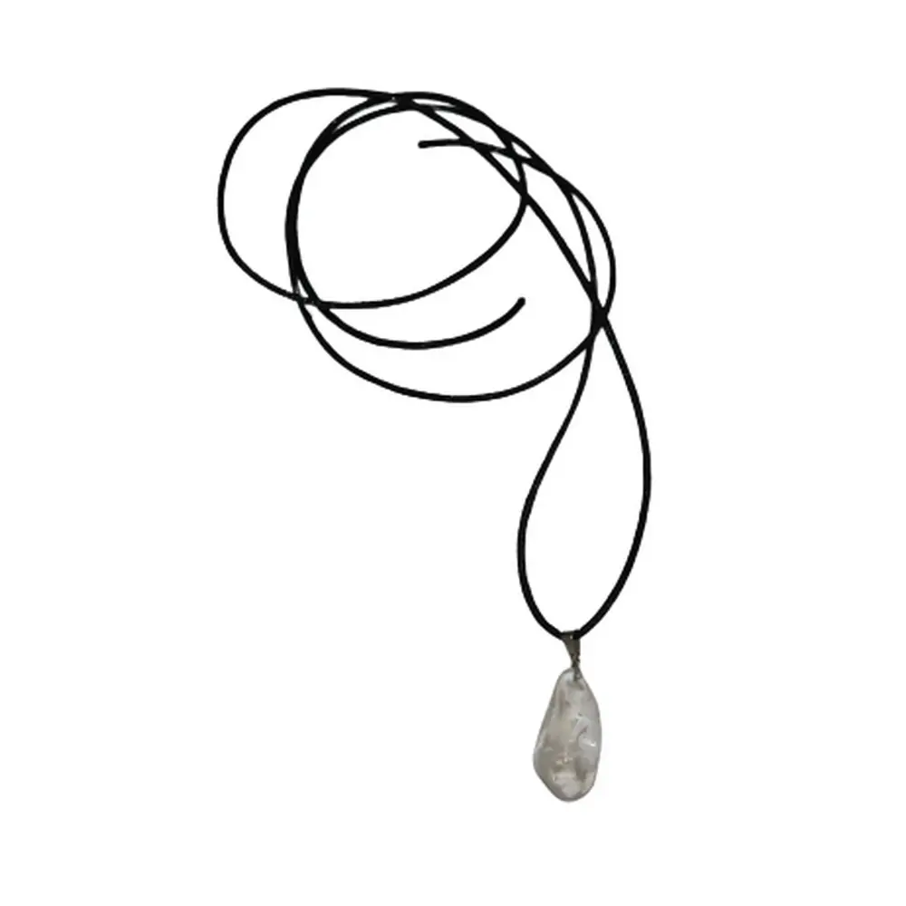 Pingente Cristal Neve c/ Cordão