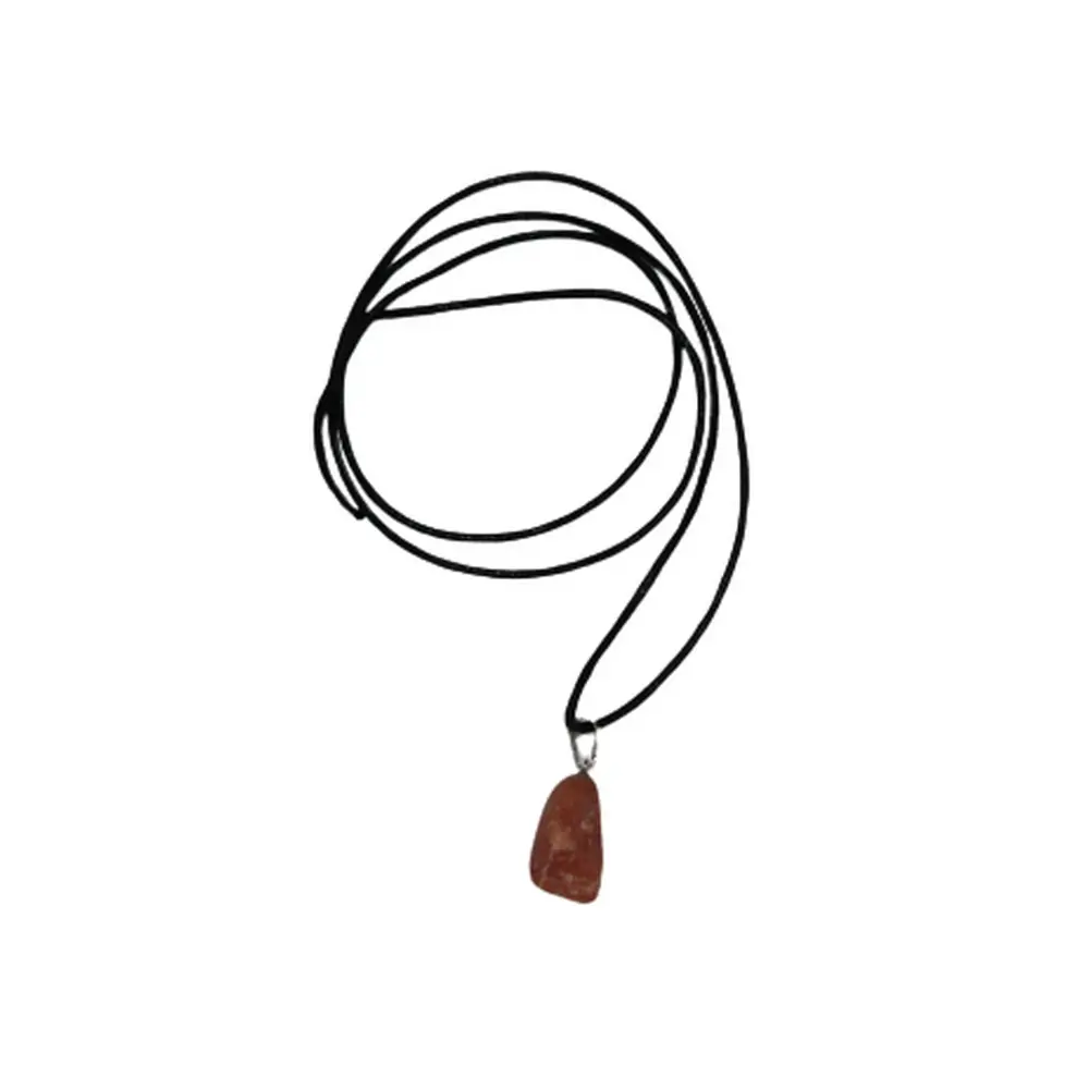 Pingente Calcita Laranja c/ Cordão