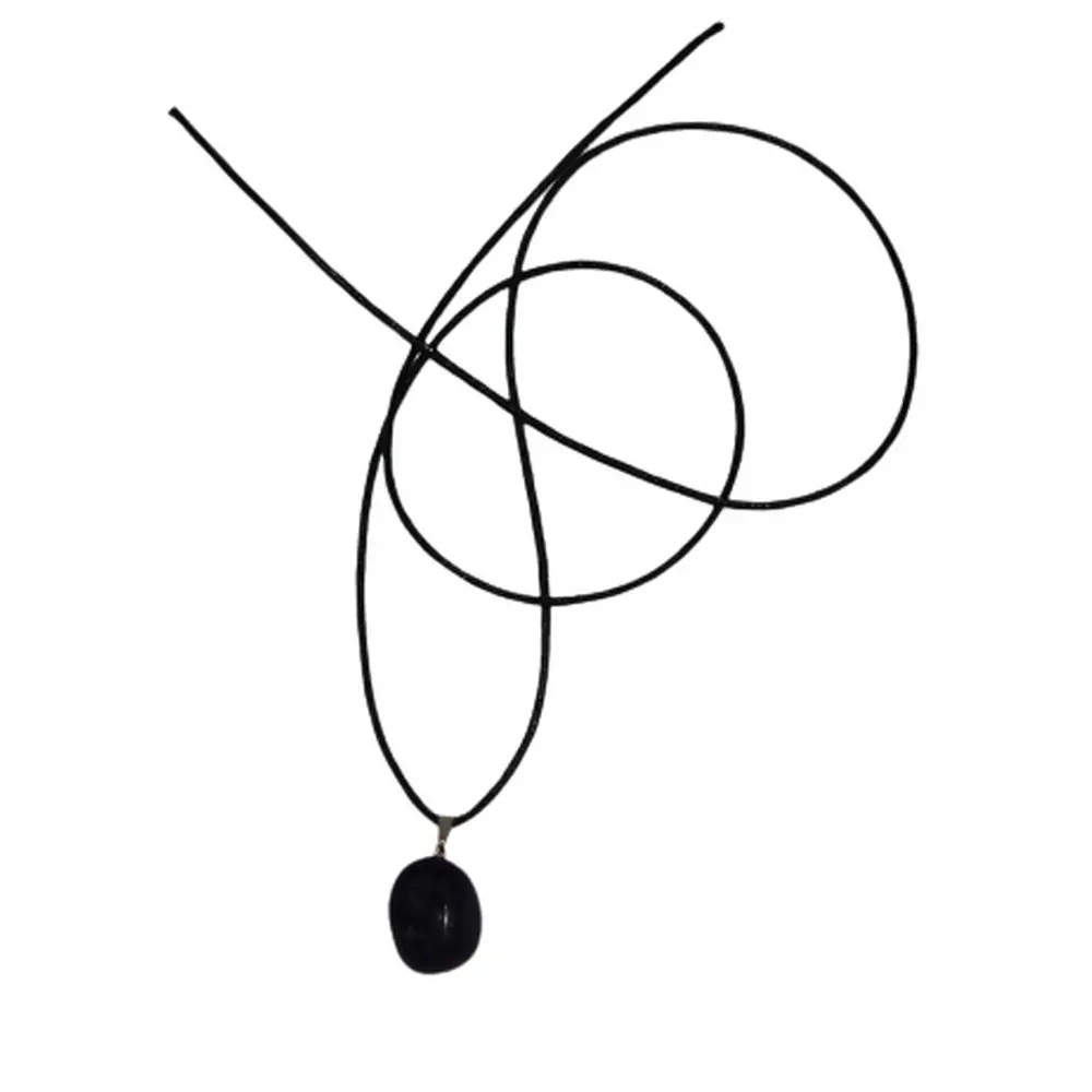 Pingente Ágata Roxa c/ Cordão