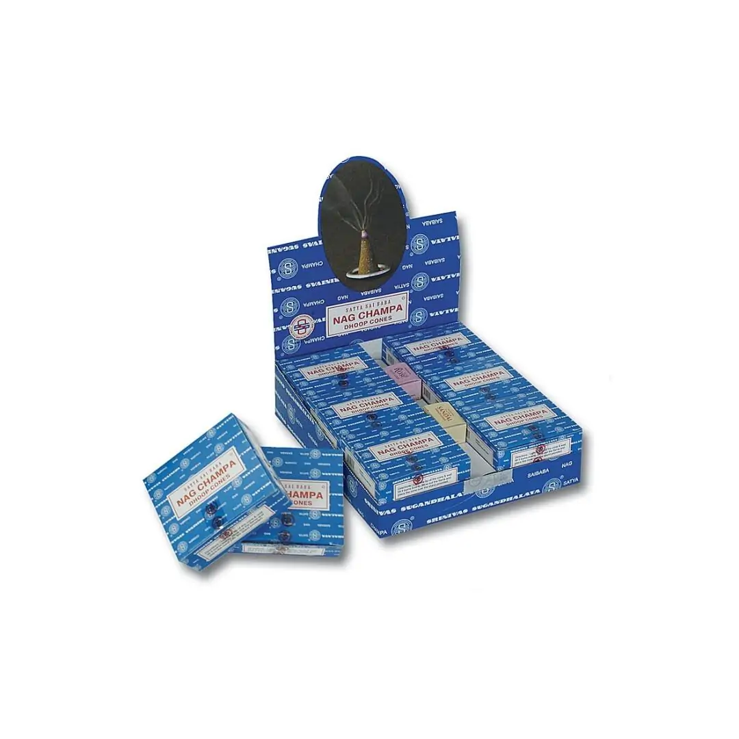 Incenso Cone Nag Champa Backflow Doop 24pcs (und)