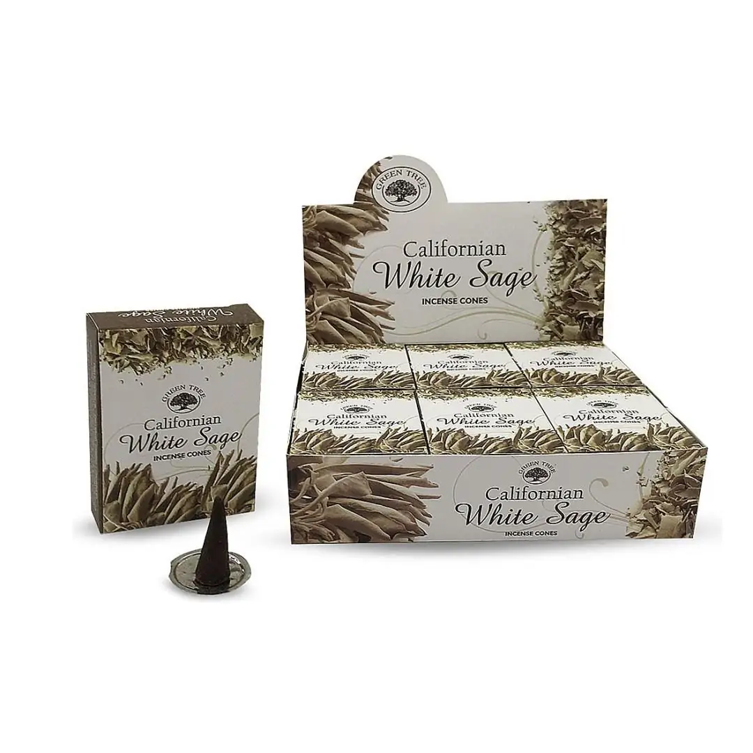 Incenso Cone White Sage Green 15 Grs ( 12 und)