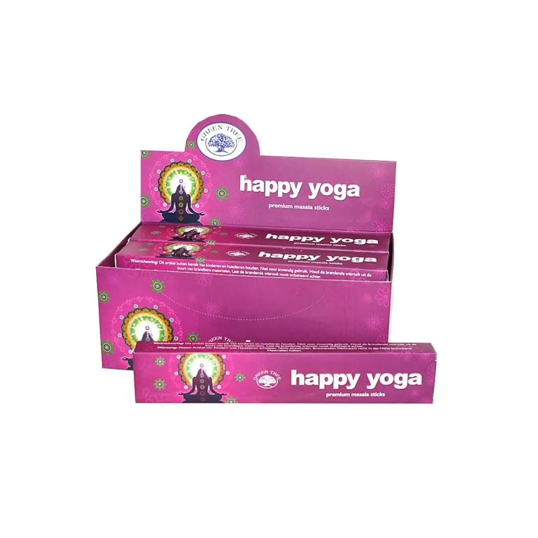 Incenso Green Tree Yoga Feliz 15gr (12 und)