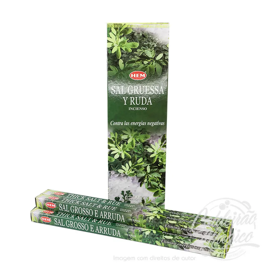 Incenso HEM Sal Grosso com Arruda (25 und)