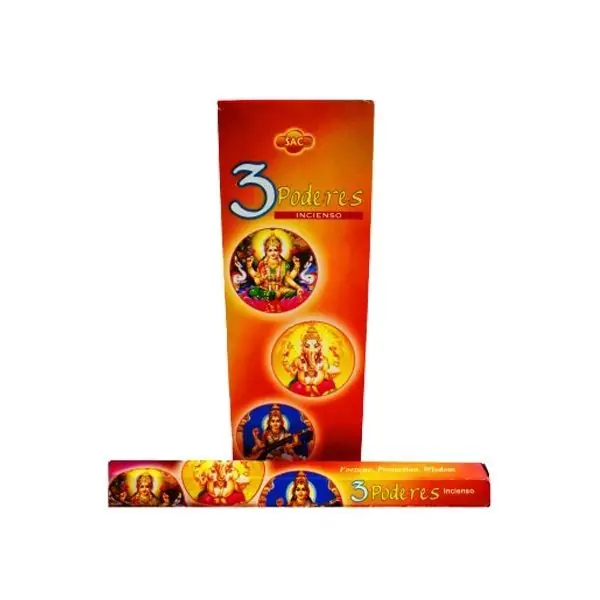 Incenso SAC 3 Poderes - Fortuna, Protecao, Sabedoria (25 und)