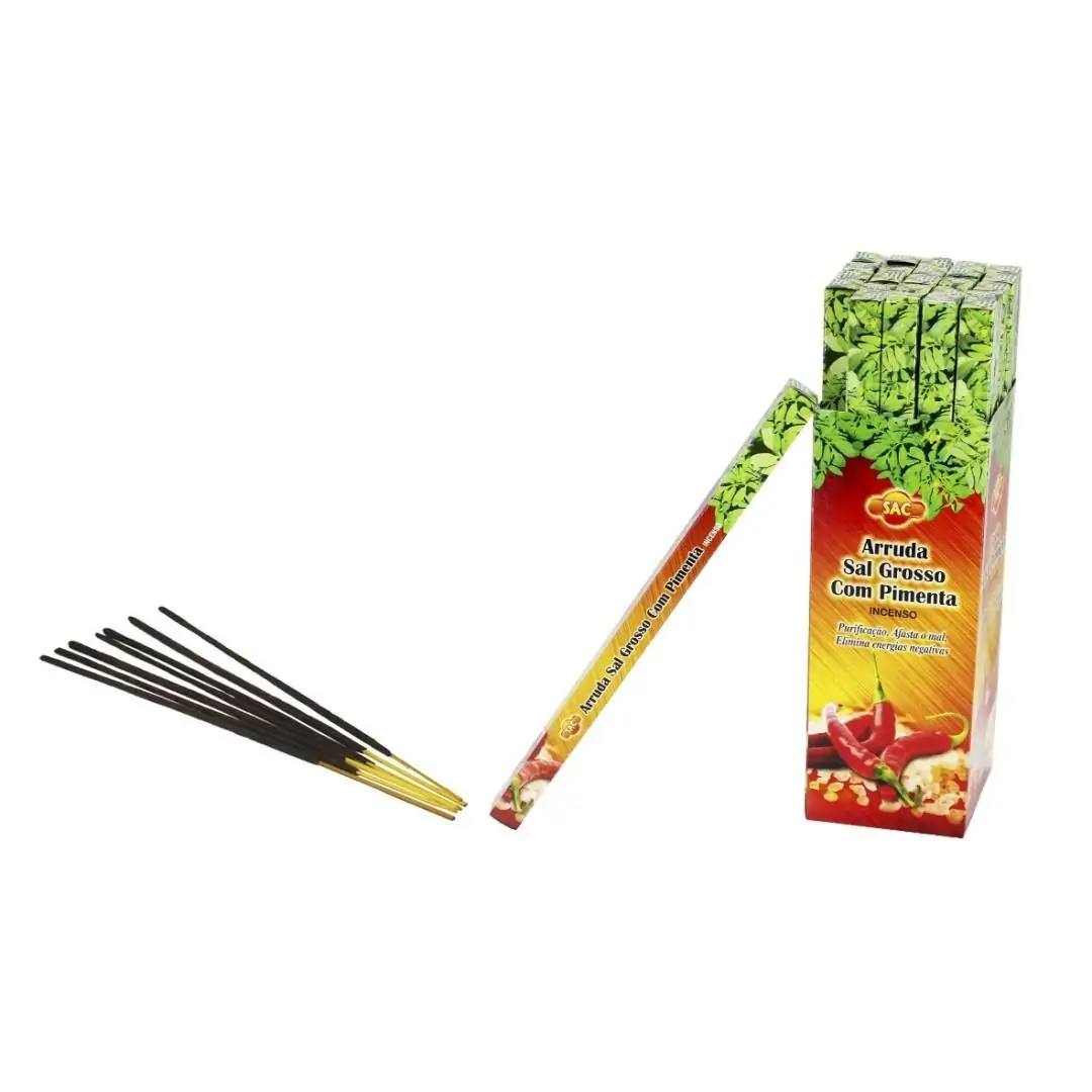 Incenso SAC Arruda e Pimenta com Sal Grosso (25 und)