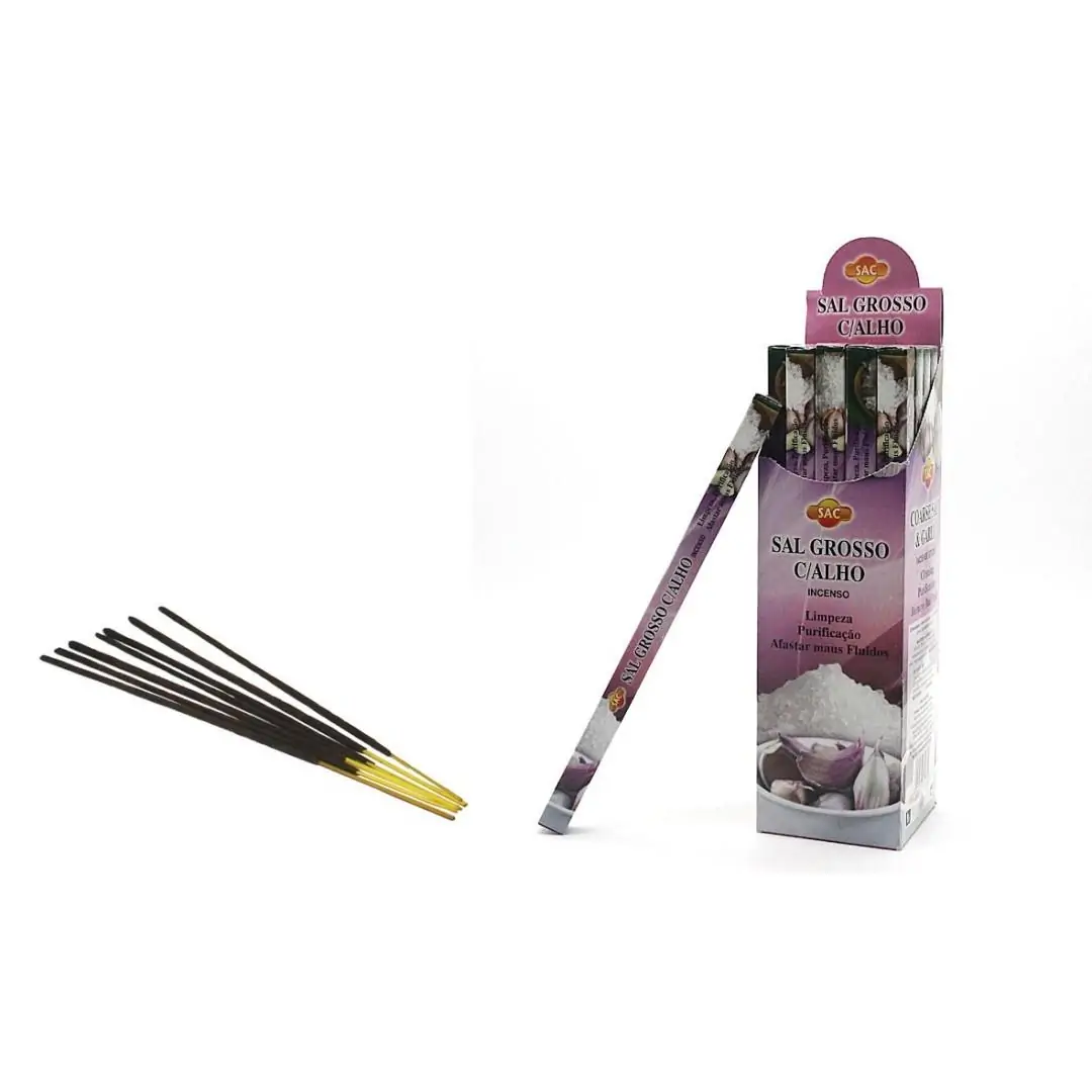 Incenso SAC Sal Grosso com Alho (25 und)