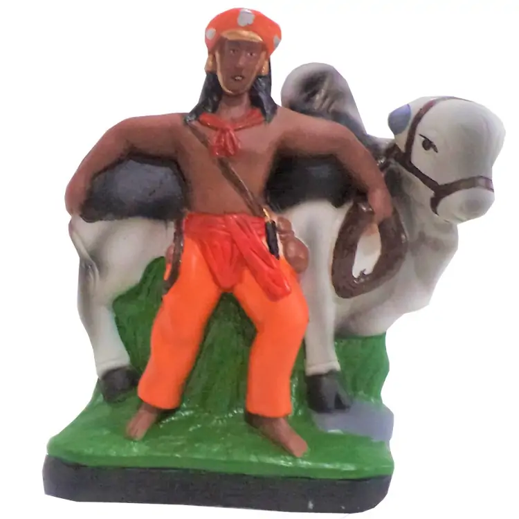 Boiadeiro com Boi 25 cm