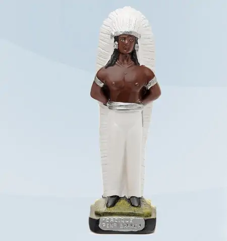 Cacique (com roupa) Pena Branca BAHIA 20cm