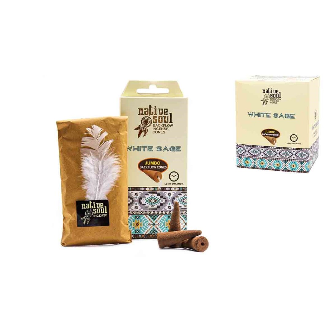 Incenso Cone Nat. Soul White Sage (12 und)