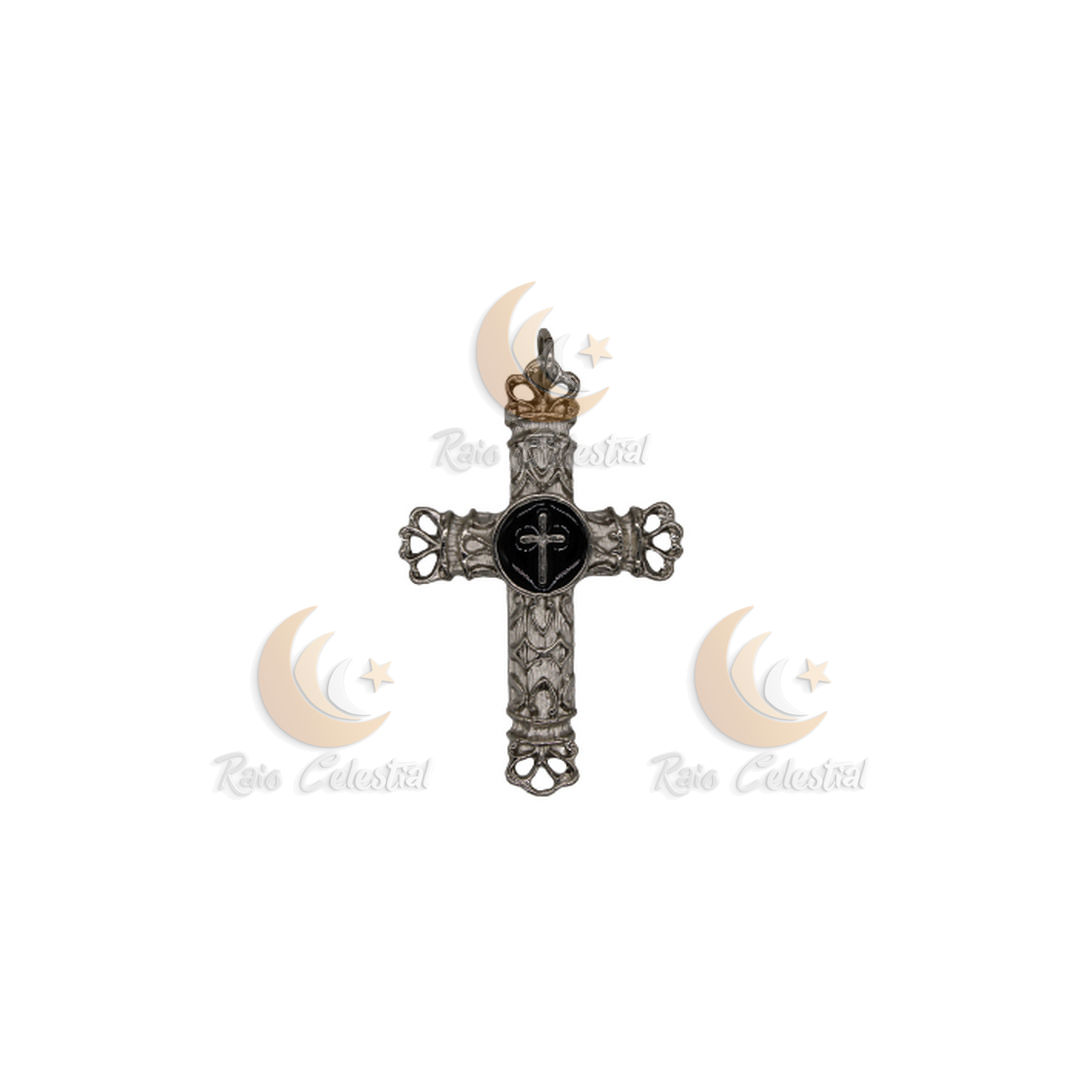 Cruz de S.Cipriano prateada 6cm