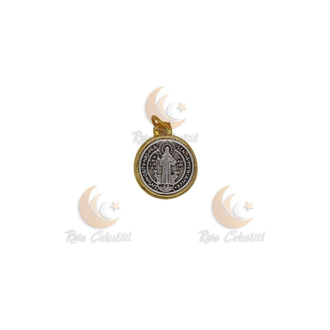 Medalha de S. Bento dourado 3cm