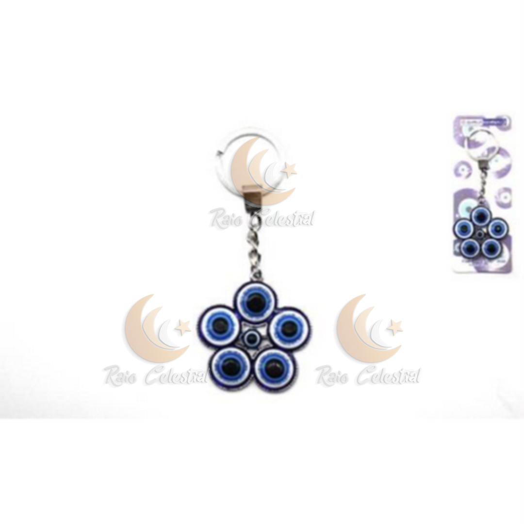 Porta Chaves Olho Turco - Flor 12cm (12 und)