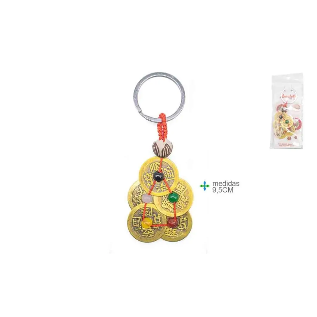 P. Chaves Feng Shui 5 moedas 9,5cm