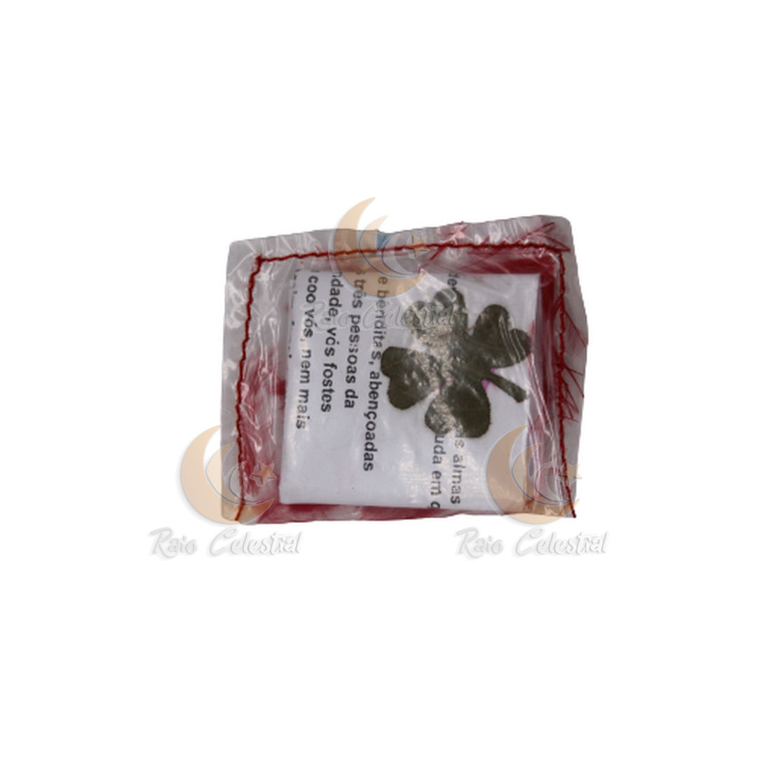 Patuá Sorte com Trevo de 4 Folhas