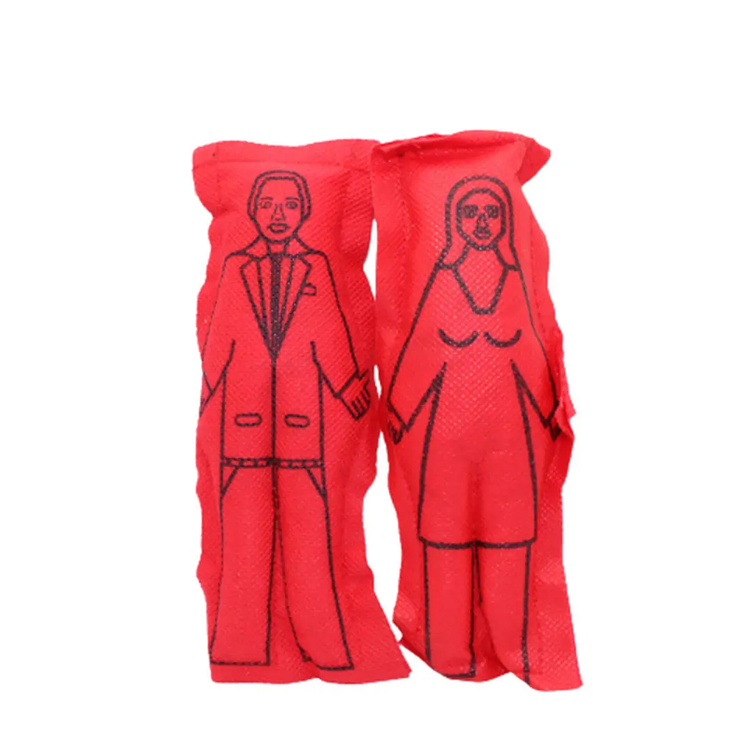 Casal Boneco de Pano Vermelho
