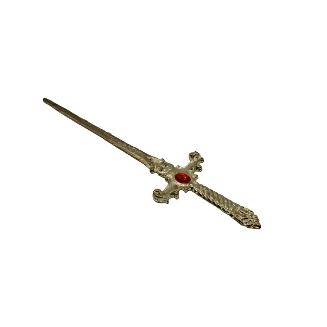 Punhal Esote. Doura c/ Pedra (vm) 15cm