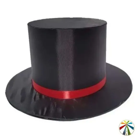 Cartola Exu Preta c/Fita Vermelha