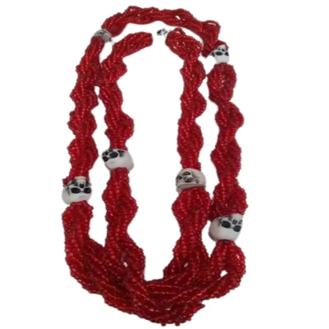 Braja Vermelho (Transparente) c/Caveiras