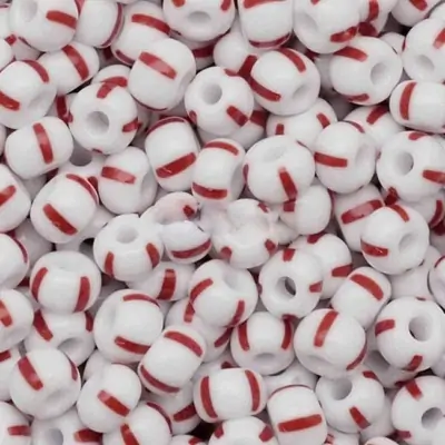 Missangão Branco e Vermelho 500gr