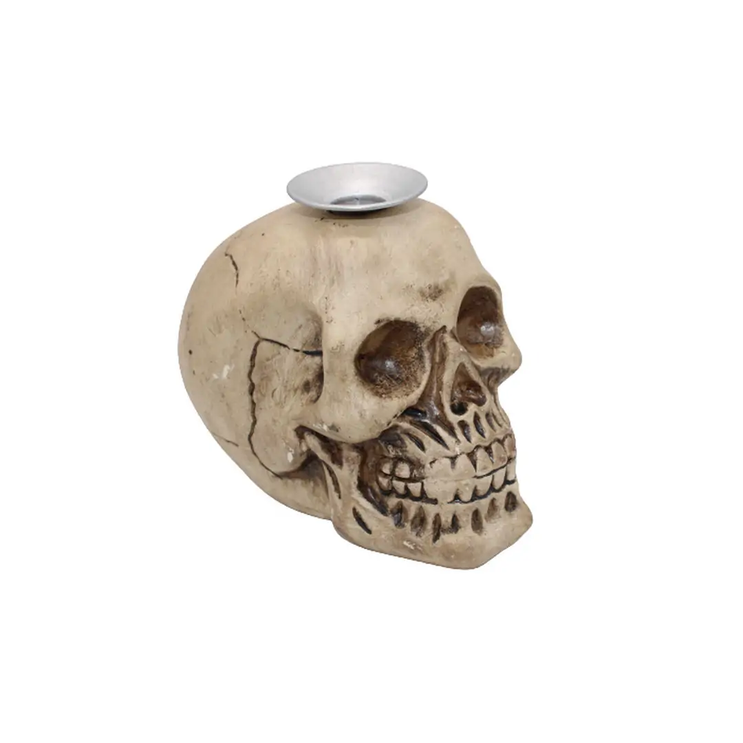 Caveira Porta Vela 10cm