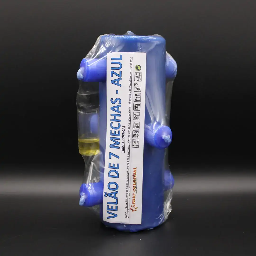 Velão 7 Mechas Azul c/Óleo