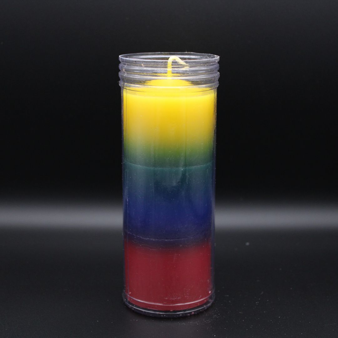 Vela Copo Amarelo/Azul/Vermelho