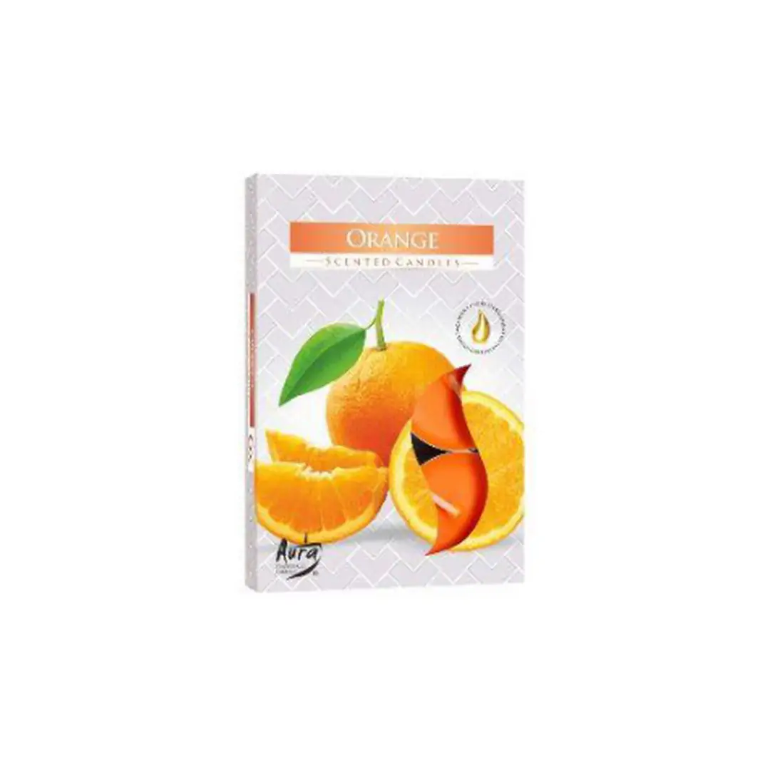 Vela T Light Laranja (cx 6 und)