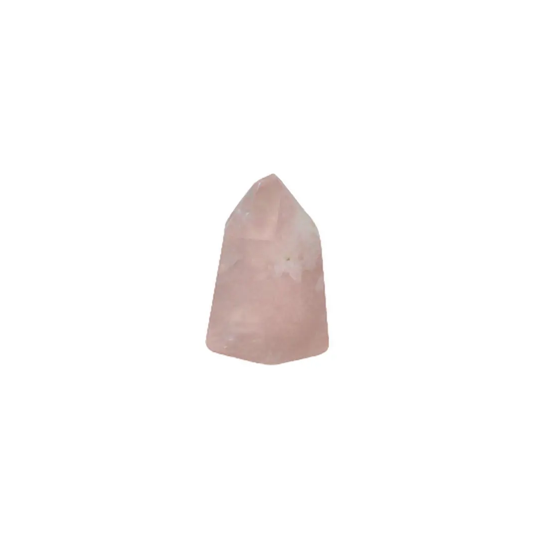 Ponta Quartzo Rosa polido +- 4cm (70-90gr)